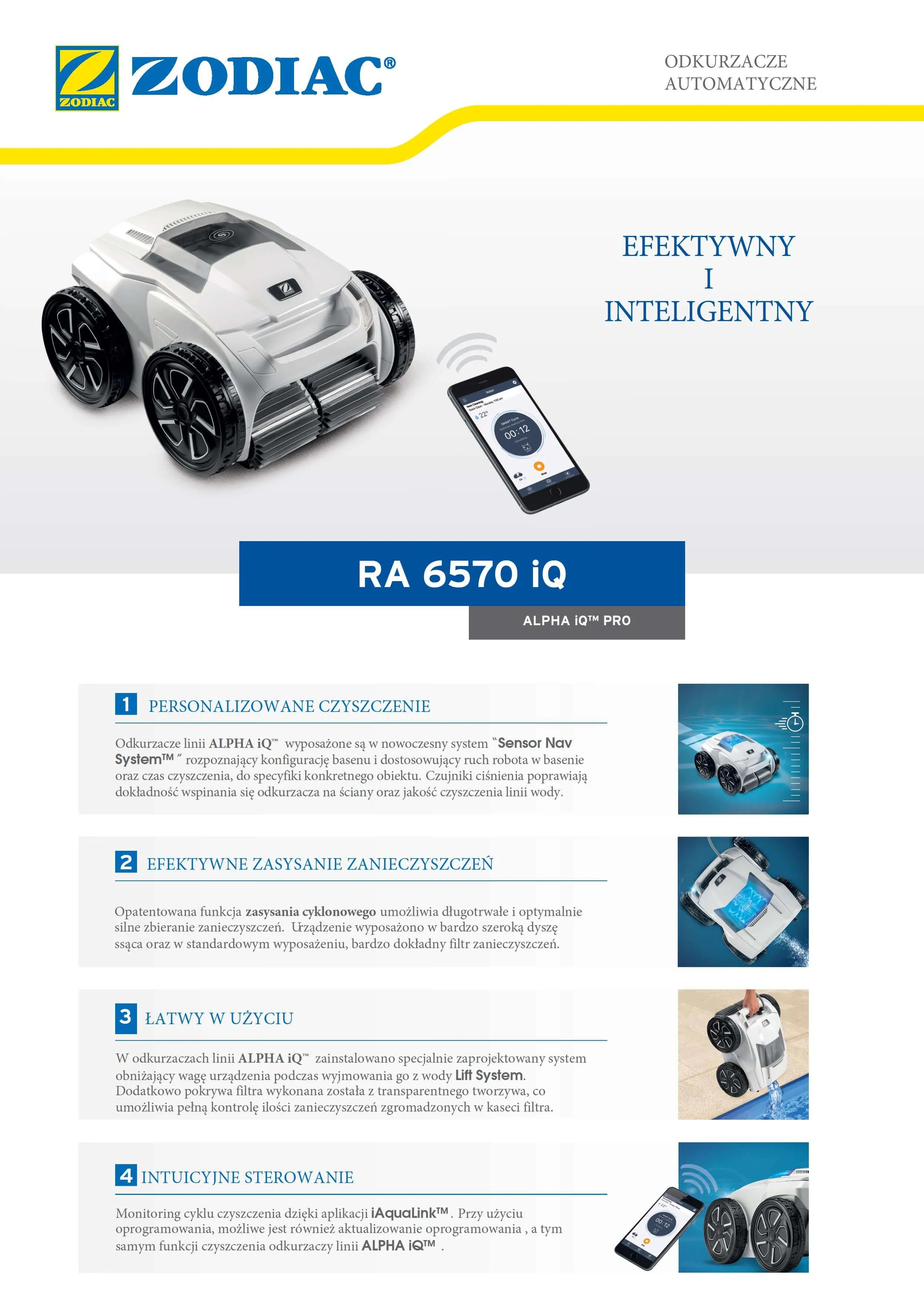 Odkurzacz Basenowy Zodiac Alpha RA 6570 iQ 